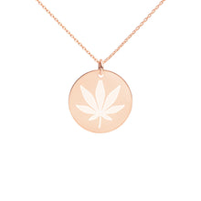 Load image into Gallery viewer, Engraved Silver Disc Necklace
